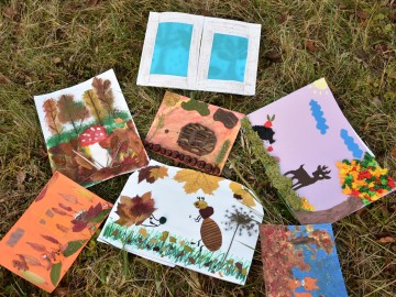 Relacja zdjęciowa z konkursu plastycznego „Barwy jesieni na Wzniesieniach – skarby lasu”, 